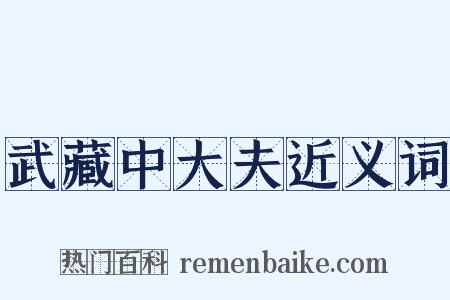 武藏中大夫近义词是什么意思的图片